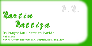 martin mattiza business card